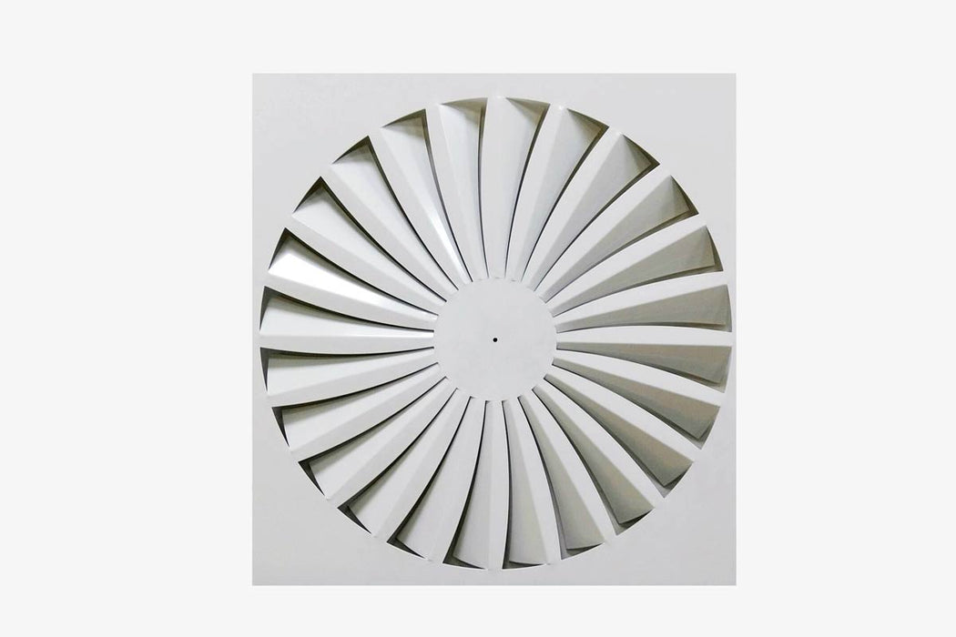 PS/RWR-FSG (RAL9016) • Square swirl diffuser with fixed blades